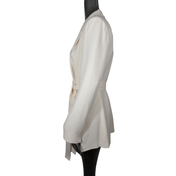 Theory Belt Blazer Jacket Cream Yellow 8 NWT - Picture 6 of 9